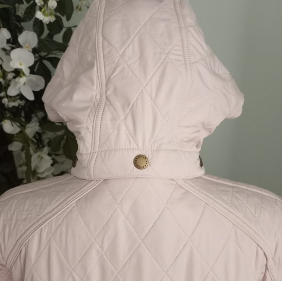 NWT Barbour Coastal Collection Arrow Parka Oyster/Beige/Pink Svrl Sizes - Picture 6 of 12